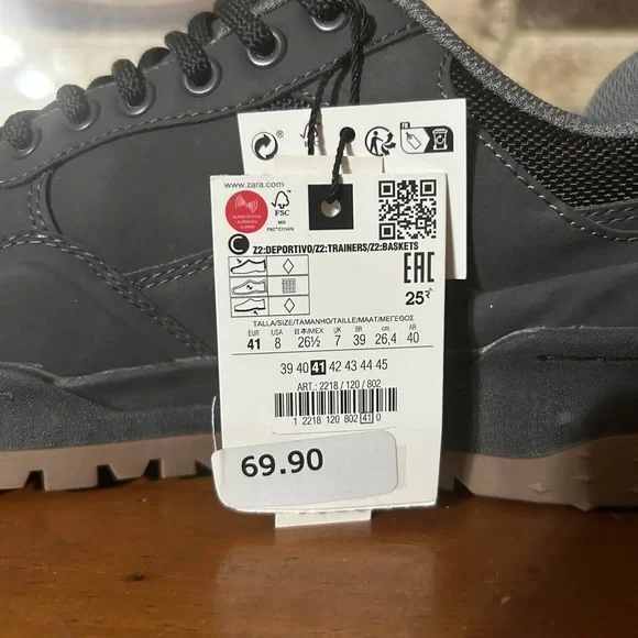 Zara • Slate Gray Z2 Trainer Sneakers